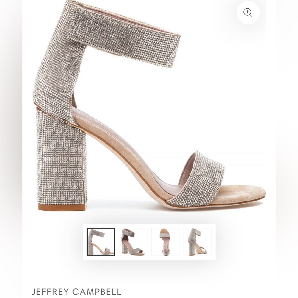 Jeffrey Campbell Lindsey rhinestone block heels size 7.5